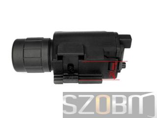 Tactical CREE Q3 LED Flashlight & Red Laser Sight