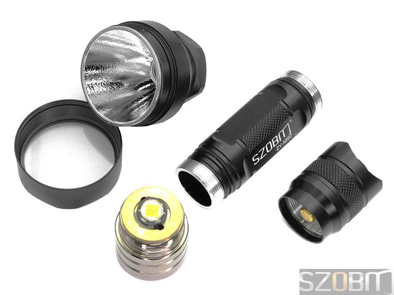 SZOBM ZY-M90 SSC P7 LED 5-mode Aluminium Flashlight