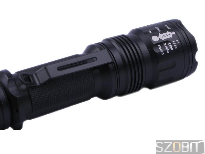 SZOBM ZY-601A CREE XM-L T6 5 Modes Zoom Focus LED Flashlight Tor