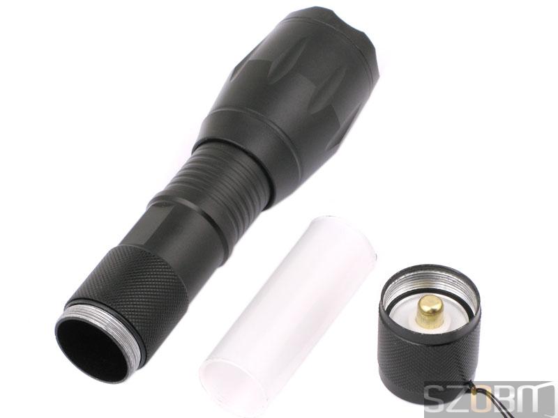 SZOBM ZY-1200 CREE XM-L T6 LED 3-Mode Focus Flashlight