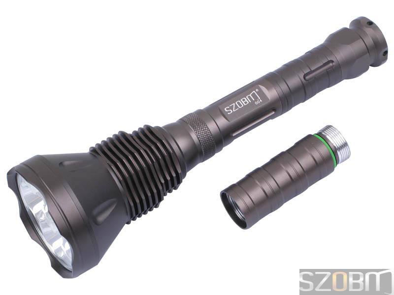 SZOBM 004 Tactical 4x CREE XM-L T6 LED 5-Mode Flashlight-Titaniu
