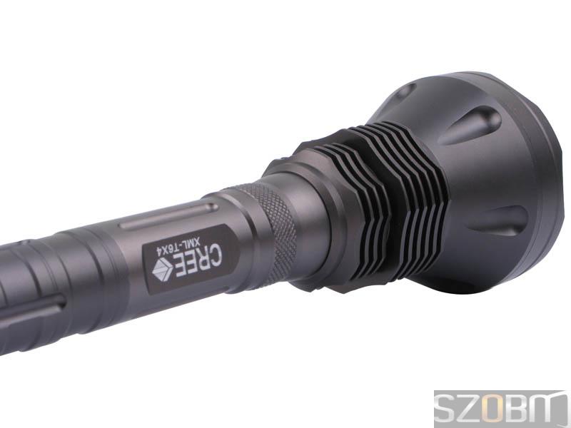 SZOBM 004 Tactical 4x CREE XM-L T6 LED 5-Mode Flashlight-Titaniu