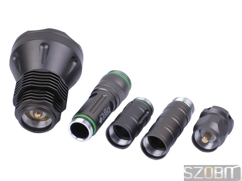SZOBM 004 Tactical 4x CREE XM-L T6 LED 5-Mode Flashlight-Titaniu