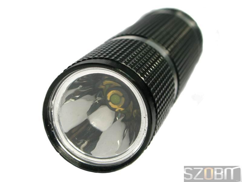 Aluminum High Power 1W LED Mini Flashlight (Black)