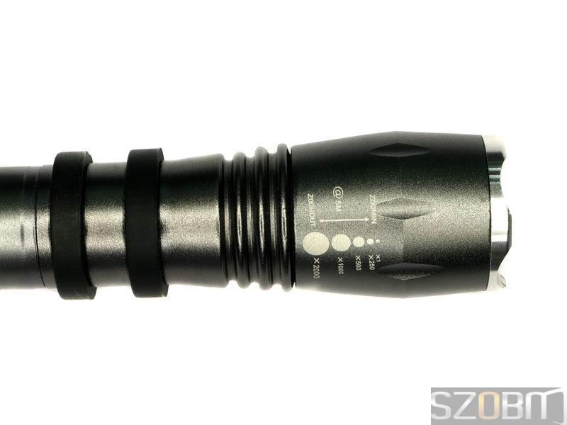 Aluminum CREE Q3 LED 3 Mode Zoom Flashlight