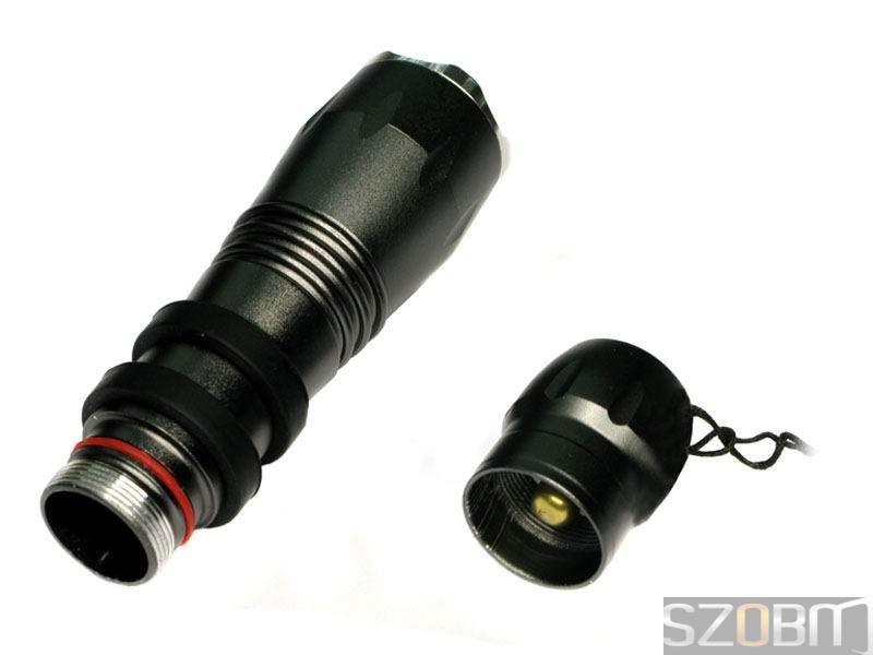 Aluminum CREE Q3 LED 3 Mode Zoom Flashlight