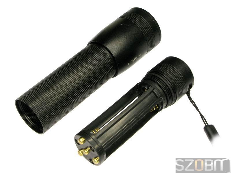 Aluminum CREE Q3 LED 3 Mode Zoom Flashlight