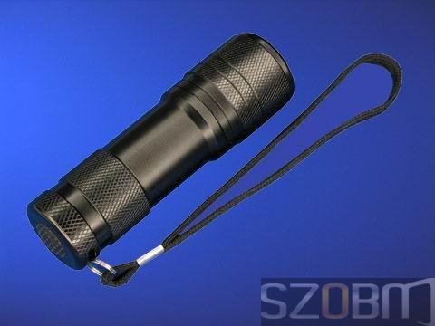 9 LED 375-380nm Purple Light UV LED Flashlight