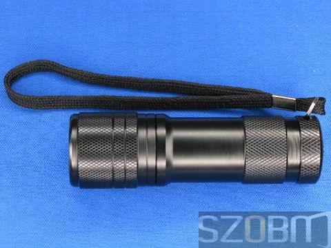 9 LED 375-380nm Purple Light UV LED Flashlight