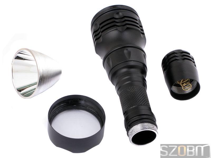 5 Modes CREE Q3 LED Aluminum Flashlight with Magnetic Switch