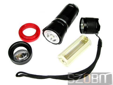 2025 3 mode CREE Q2 LED regulable foci flashlight