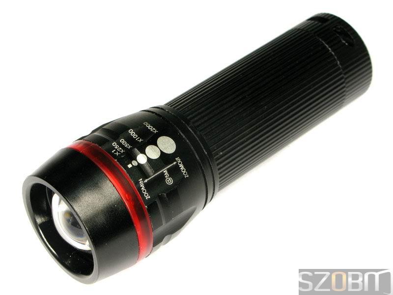 1W LED Zoom Aluminum Flashlight / LED Bicycle Torch (3 Modes)