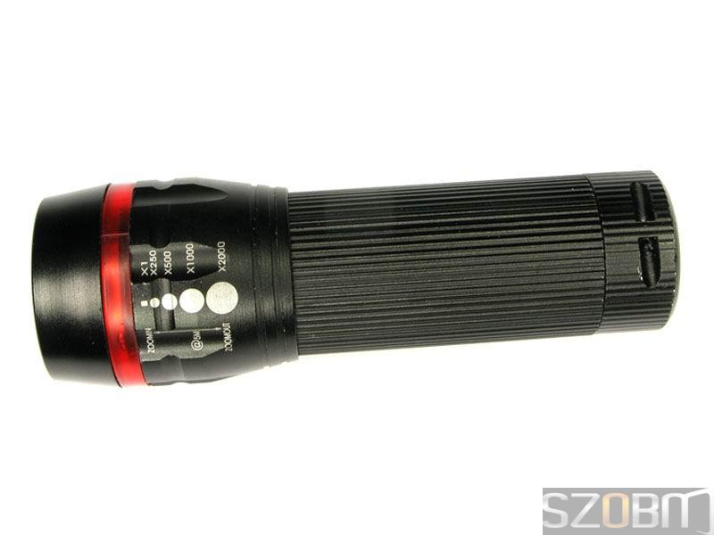 1W LED Zoom Aluminum Flashlight / LED Bicycle Torch (3 Modes)