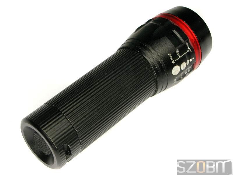 1W LED Zoom Aluminum Flashlight / LED Bicycle Torch (3 Modes)