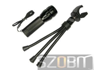 1W LED Aluminum Zoom Flashlight with Tripod