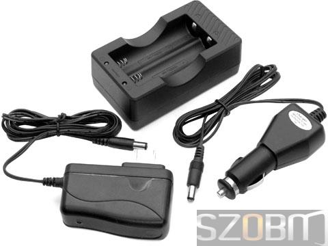 XXC-4.2V1A Li-ion Battery Charger for 18650 with Car Charger (2