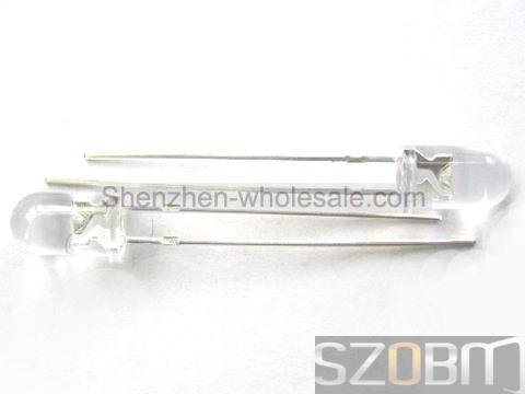 Plastic White light 20000mcd LED Keychain (ZY-W51)